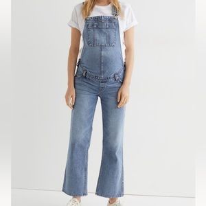NWT H&M MAMA Light Wash Maternity Denim Overalls Cotton